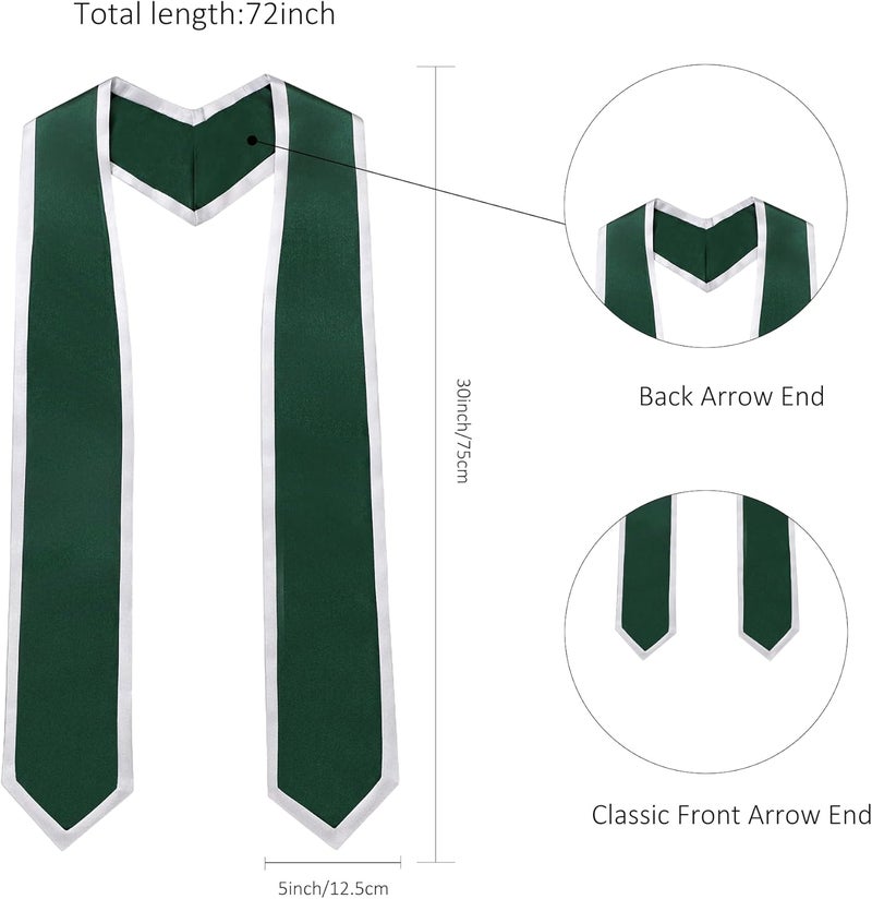 FtyFty Unisex Adult Graduation Honor Stole Classic End With Trim 72" Long - Image 3